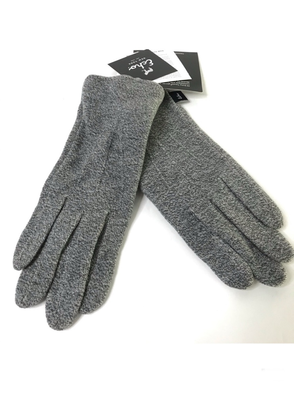 NORDSTROM ECHO New York Echo Touch Gray Heathered Gloves NEW Size L/XL